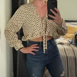 Urban Outfitters Long Sleeve Crop Top